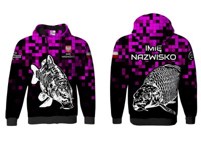 BLUZA Z KAPTUREM PIXEL CARP (PINK)