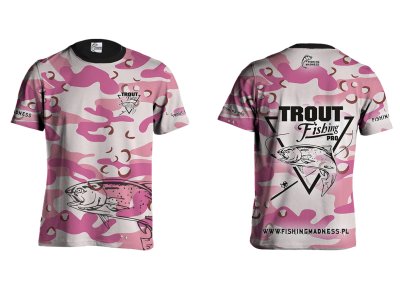 KOSZULKA TSHIRT TROUT PRO (pink camo)