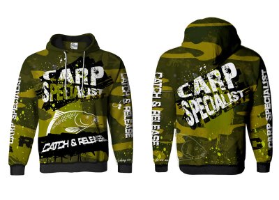 BLUZA Z KAPTUREM CARP SPECIALIST (green)