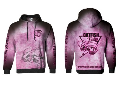 BLUZA Z KAPTUREM CATFISH PRO (pink)