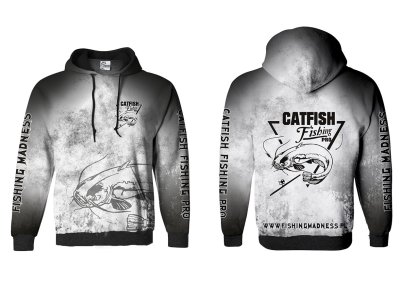 BLUZA Z KAPTUREM CATFISH PRO (silver grunge)