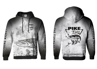 BLUZA Z KAPTUREM PIKE PRO (silver grunge)