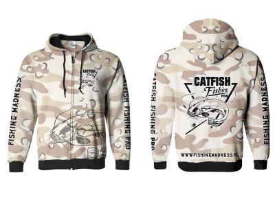 BLUZA Z KAPTUREM I ZAMKIEM CATFISH PRO (desert camo)