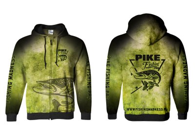 BLUZA Z KAPTUREM I ZAMKIEM PIKE PRO (green)