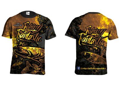 KOSZULKA TSHIRT NOWY FISHING FANTASTIC (gold)