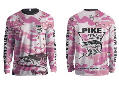 CIEPŁA BLUZA BEZ KAPTURA PIKE PRO (pink camo)