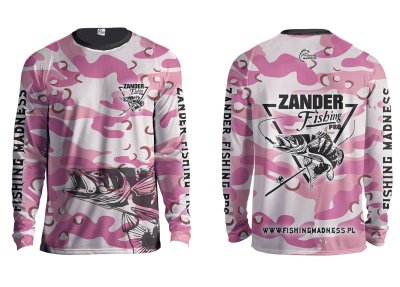 CIEPŁA BLUZA BEZ KAPTURA ZANDER PRO (pink camo)