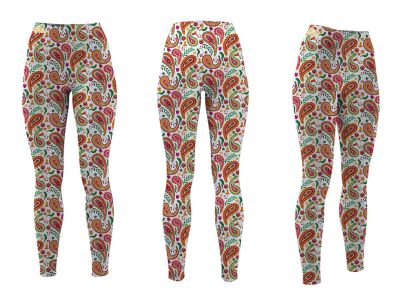 LEGGINSY PAISLEY ORANGE