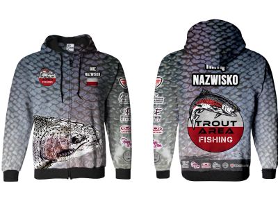 BLUZA Z KAPTUREM I ZAMKIEM TROUT AREA FISHING